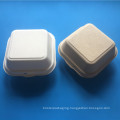 Biodegradable Disposable bagasse sugar cane food container hamburger box 6" x 6" Hinged Container